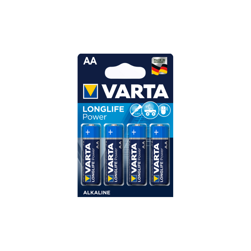 Achetez Pack 4x Piles Varta AA Long Life Power LR06 au meilleur prix sur  PowerPlanetOnline !